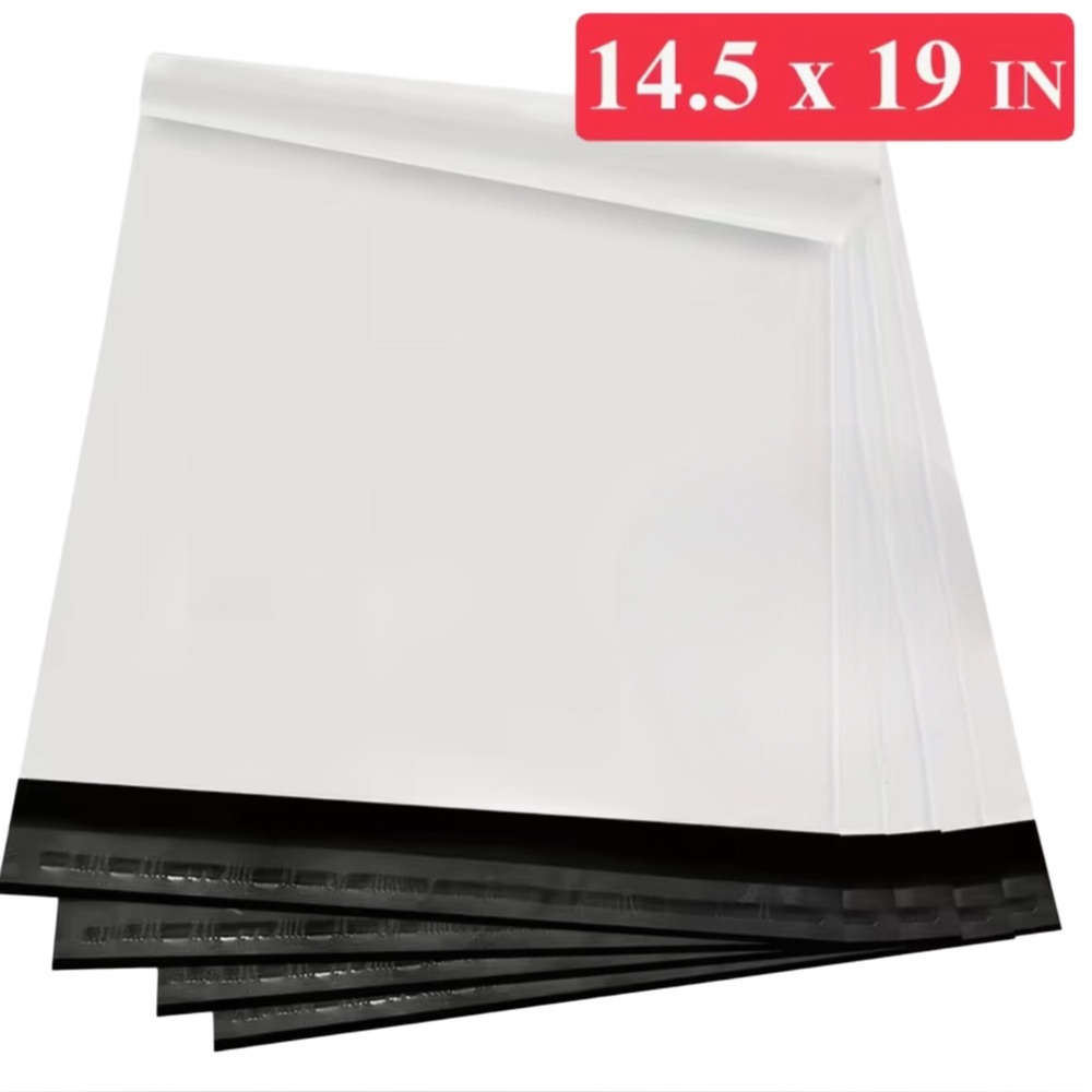 25 Poly Bag Mailers White - 14.5 x 19”